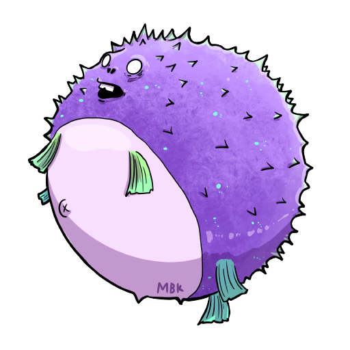 Puffer Fish Scared